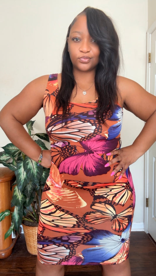 Butterfly Midi Dress