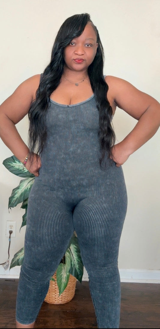 Washed Ribbed Bodysuit